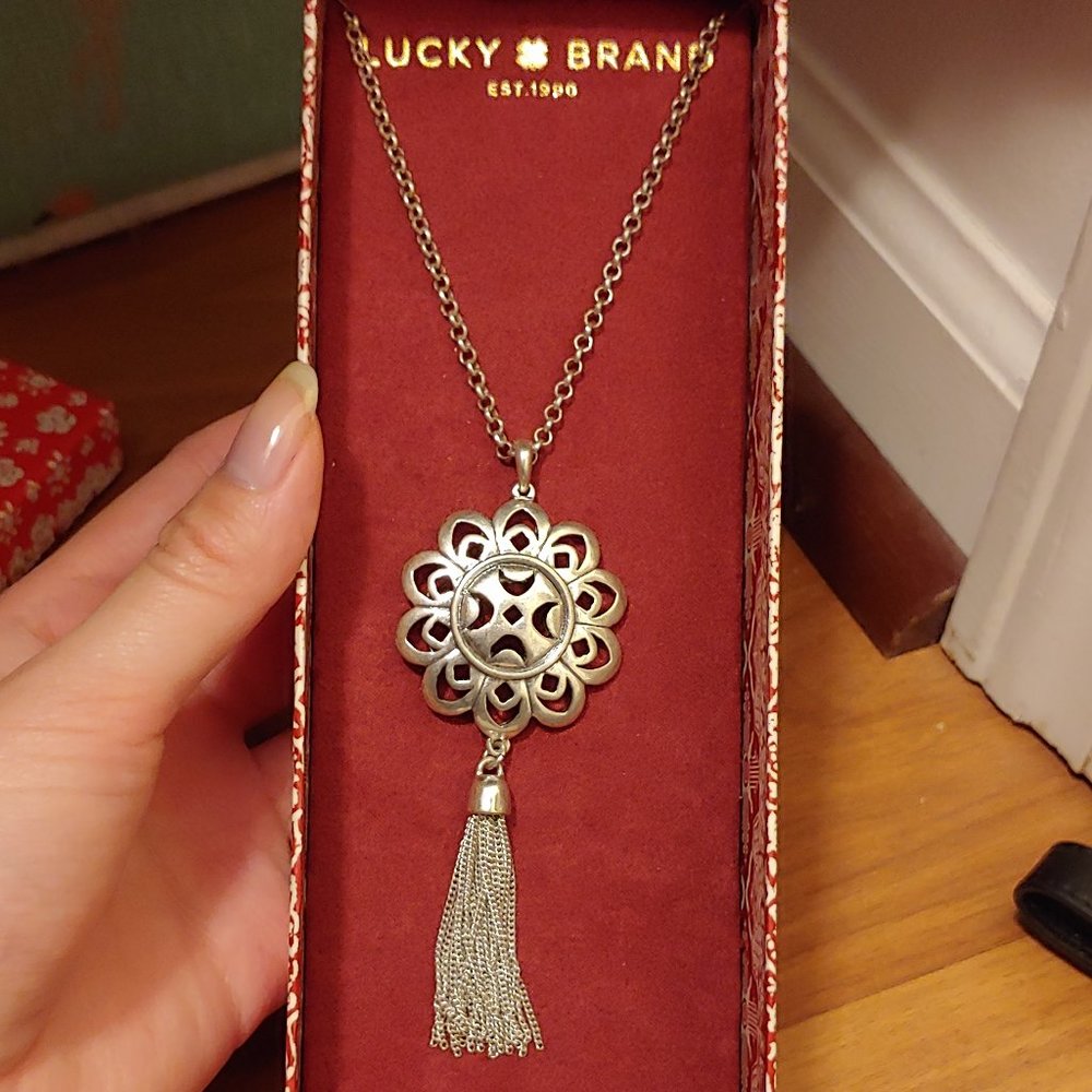 Lucky Brand Long Silver Necklace